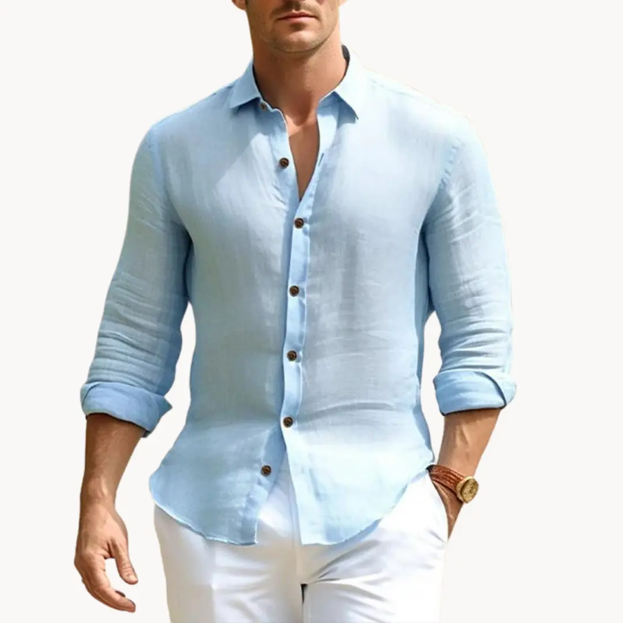 Modena Cotton-Linen Button-Down - Shirt CAAYWORLD