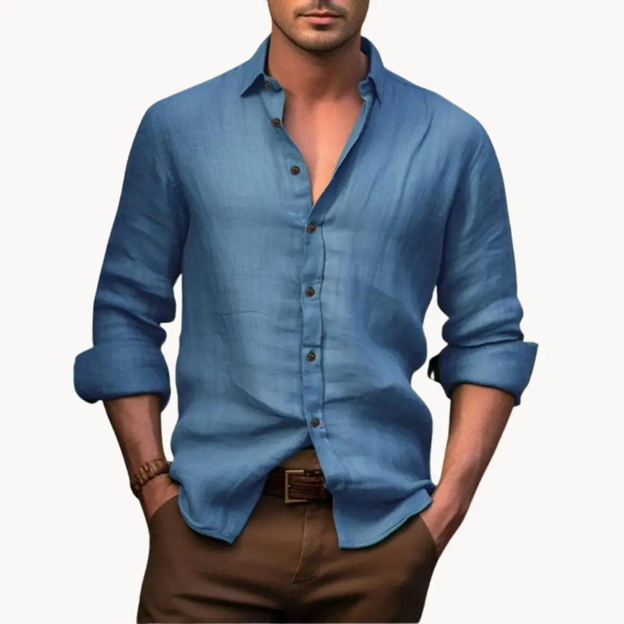 Modena Cotton-Linen Button-Down - Shirt CAAYWORLD