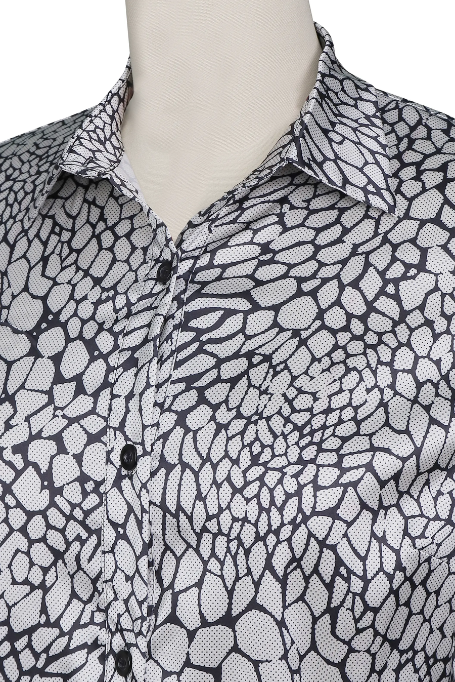 Modern Satin Printed Snake Pattern - Blouse CAAYWORLD