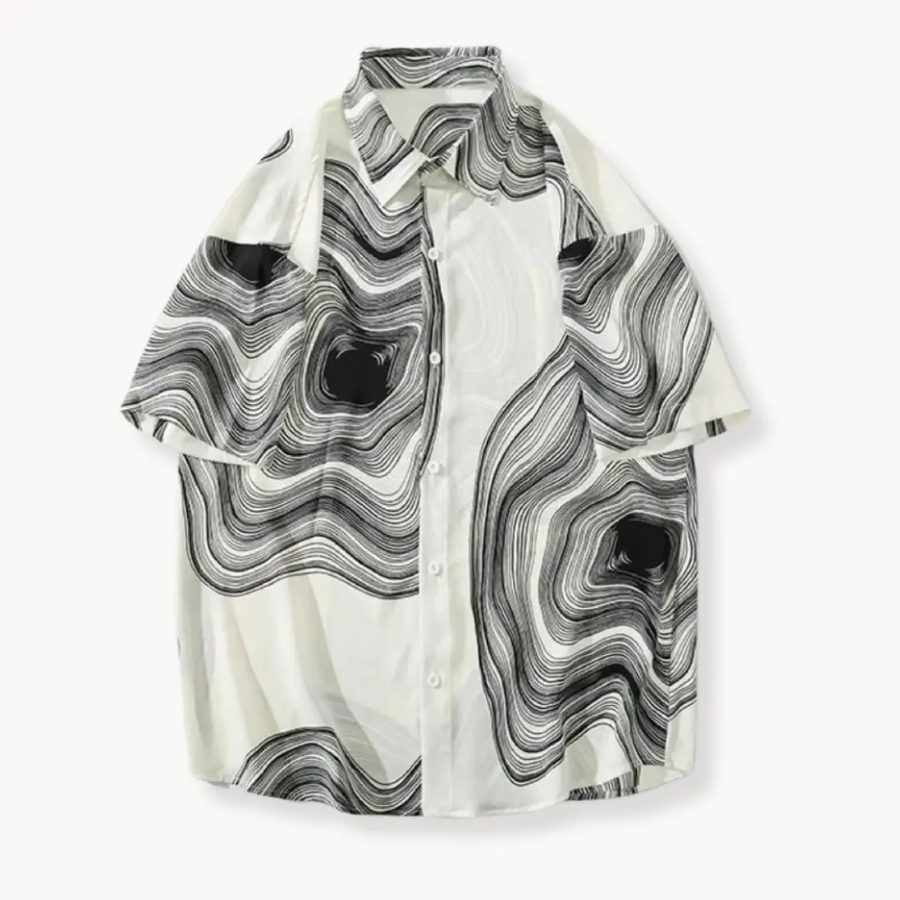 Mosaic Print Silk - Top CAAYWORLD