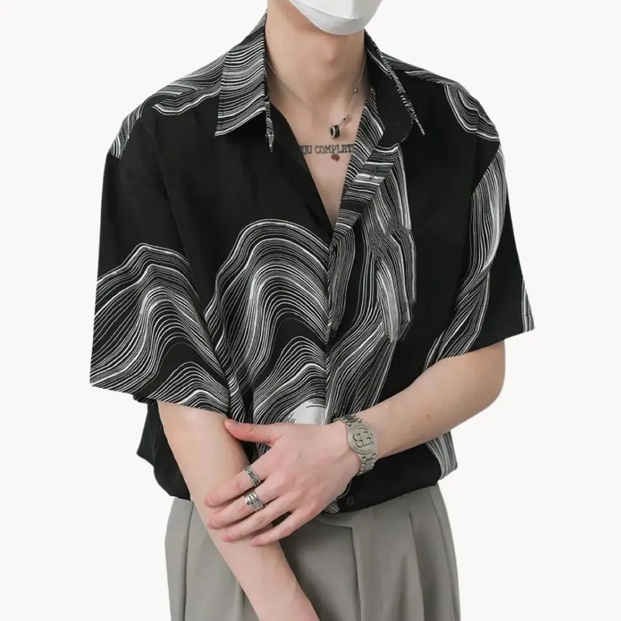 Mosaic Print Silk - Top CAAYWORLD