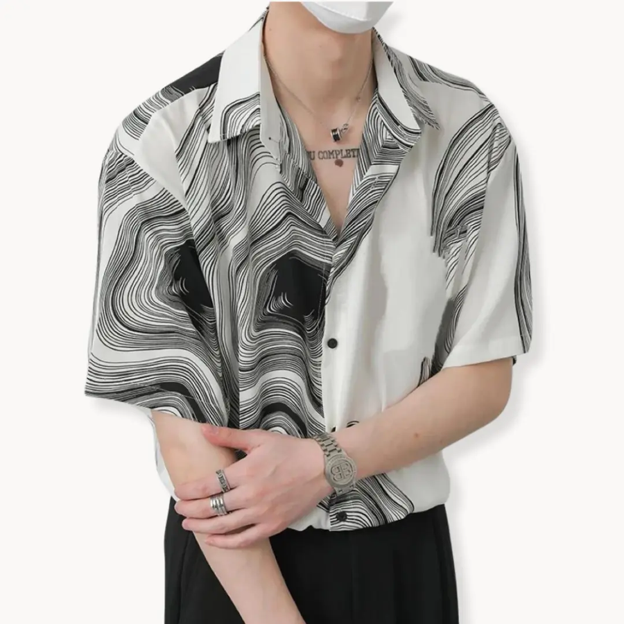 Mosaic Print Silk - Top CAAYWORLD