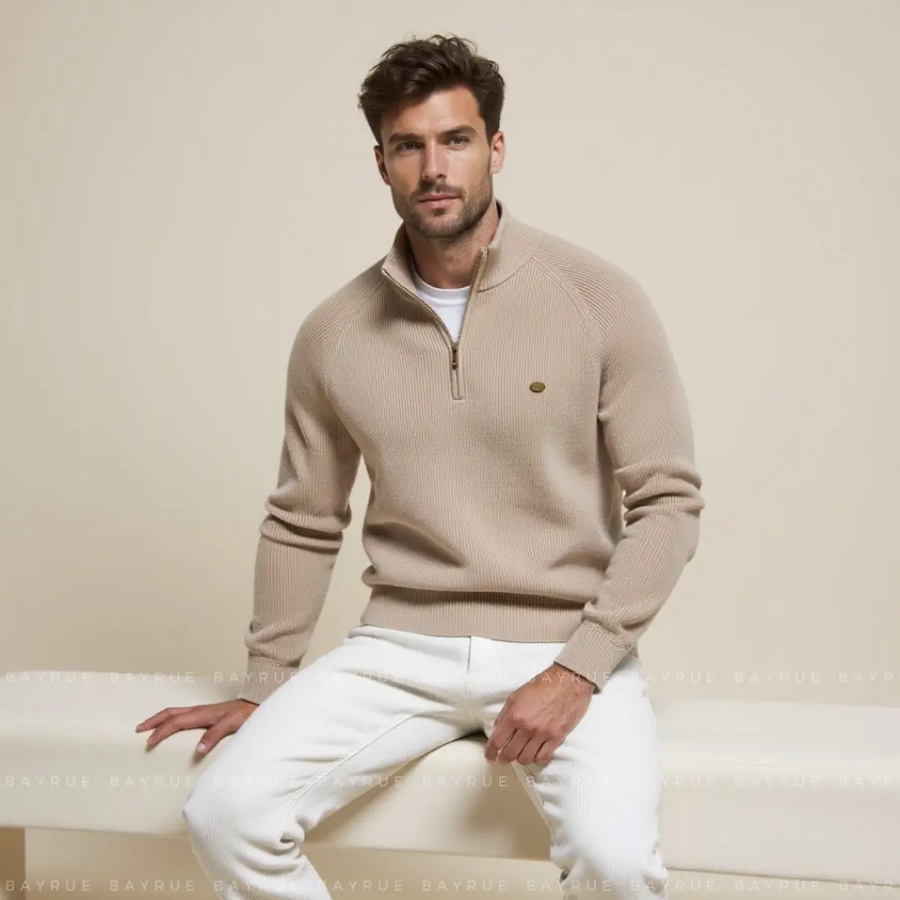 Moss Green Quarter Zip - Sweater CAAYWORLD