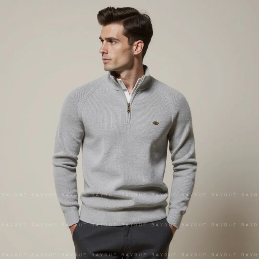 Moss Green Quarter Zip - Sweater CAAYWORLD