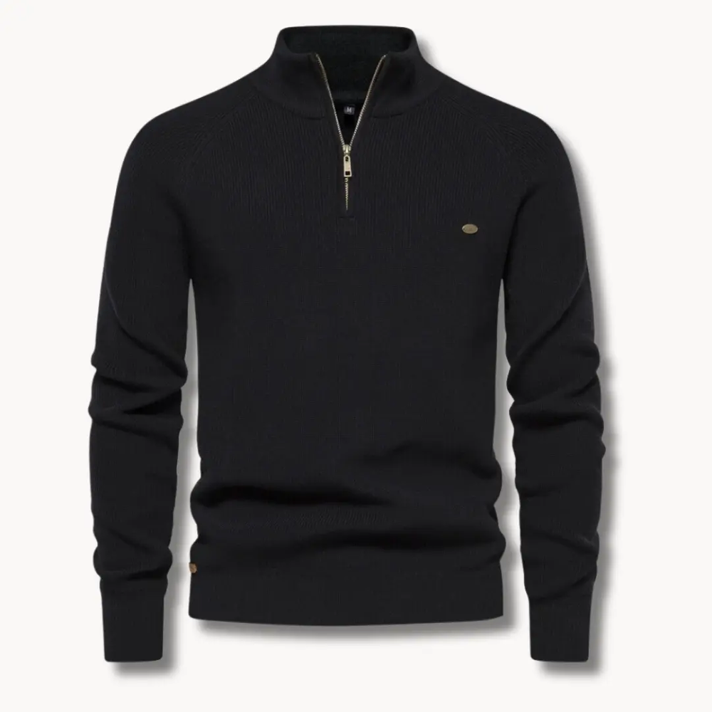 Moss Green Quarter Zip - Sweater CASA LARO