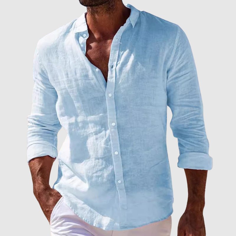 Mykonos Linen Button-Down - Shirt CAAYWORLD MEN