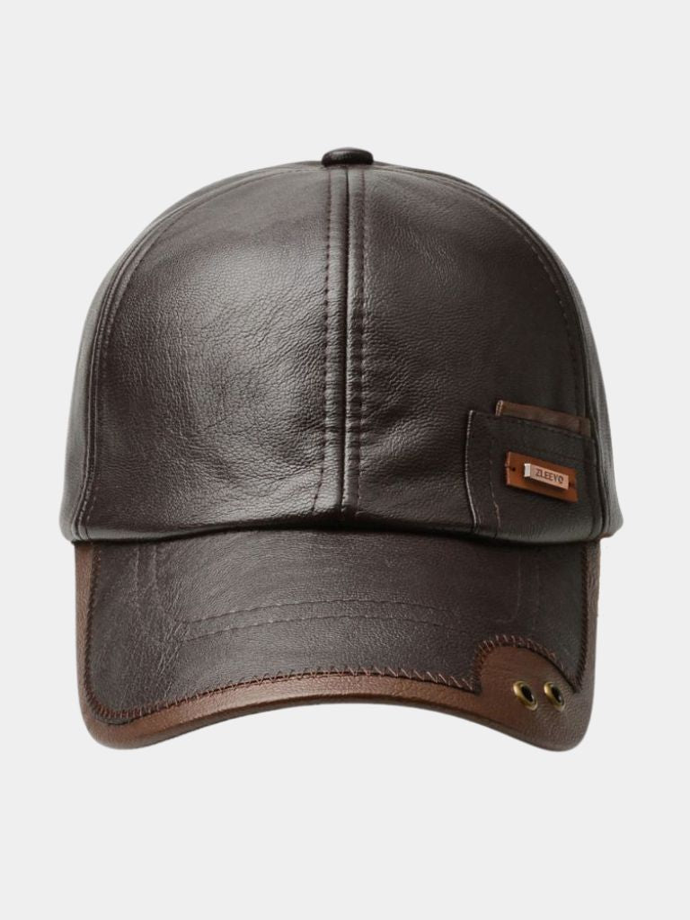 Rustic Laro Leather Cap  - CAAYWORLD CAAYWORLD