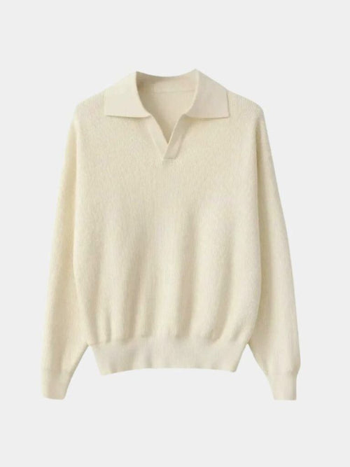 Essential V-Neck Polo Sweater - CAAYWORLD CAAYWORLD