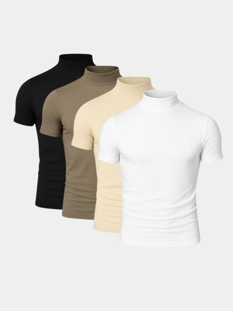 Solid Casual Turtle Neck T-Shirt - CAAYWORLD CAAYWORLD
