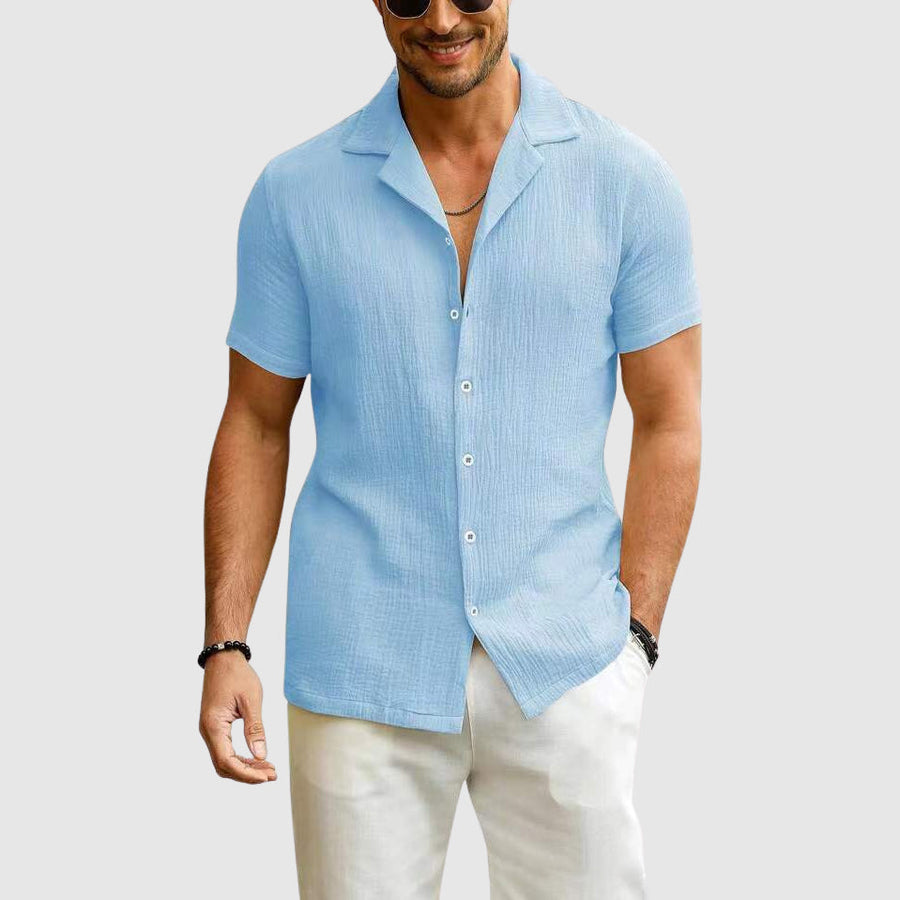 Naples Bay Lightweight Cotton Button-Up - Shirt CAAYWORLD MEN