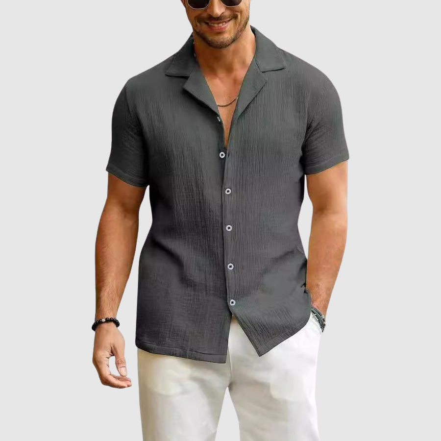 Naples Bay Lightweight Cotton Button-Up - Shirt CAAYWORLD MEN