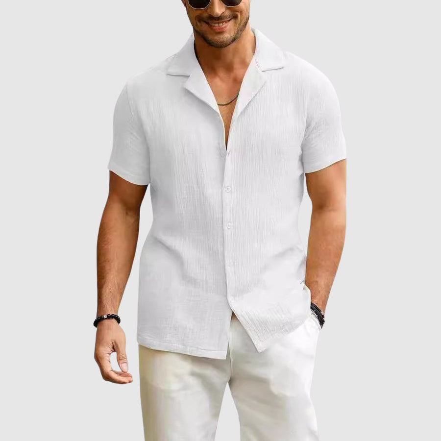 Naples Bay Lightweight Cotton Button-Up - Shirt CAAYWORLD MEN