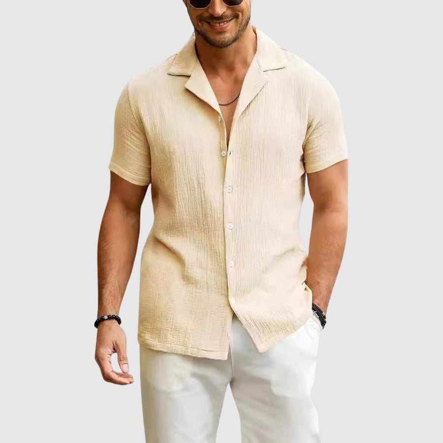 Naples Bay Lightweight Cotton Button-Up - Shirt CAAYWORLD MEN