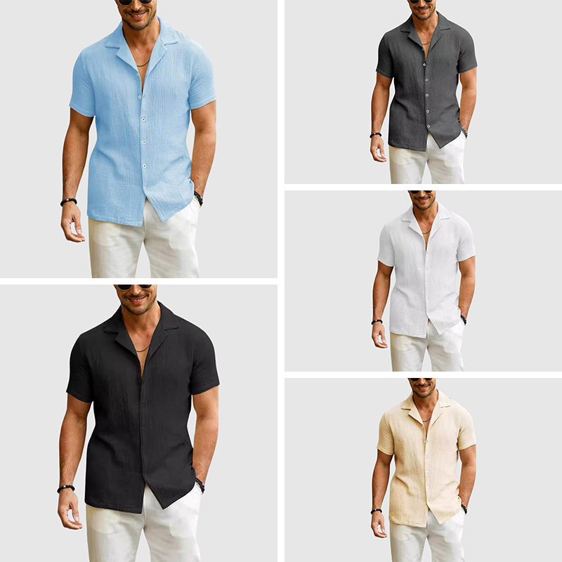 Naples Bay Lightweight Cotton Button-Up - Shirt CAAYWORLD MEN