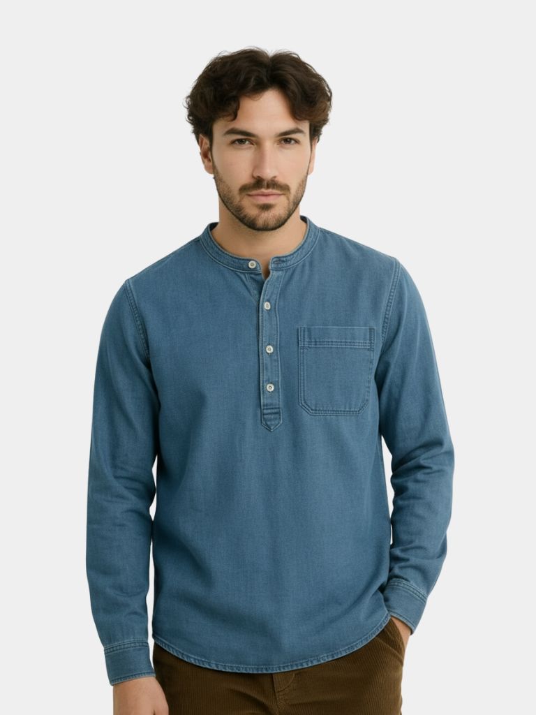 Nash Henley Long Sleeve Shirt – CAAYWORLD CAAYWORLD