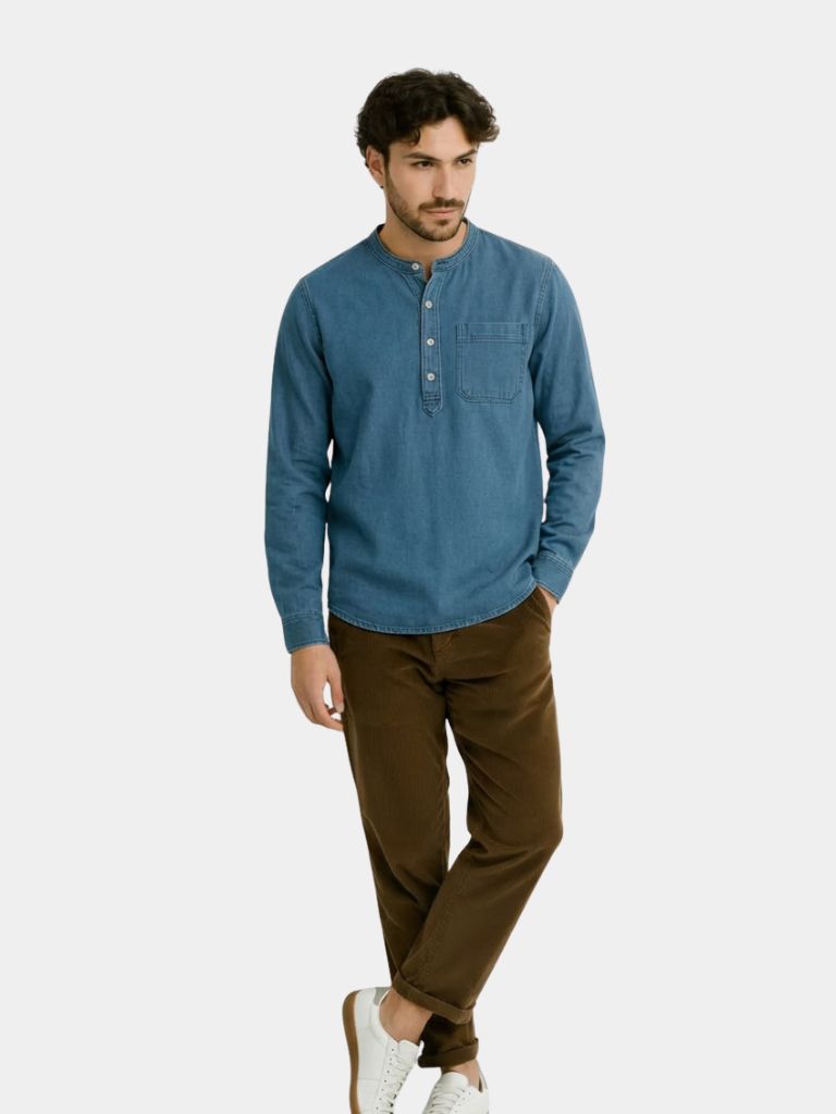 Nash Henley Long Sleeve Shirt – CAAYWORLD CAAYWORLD