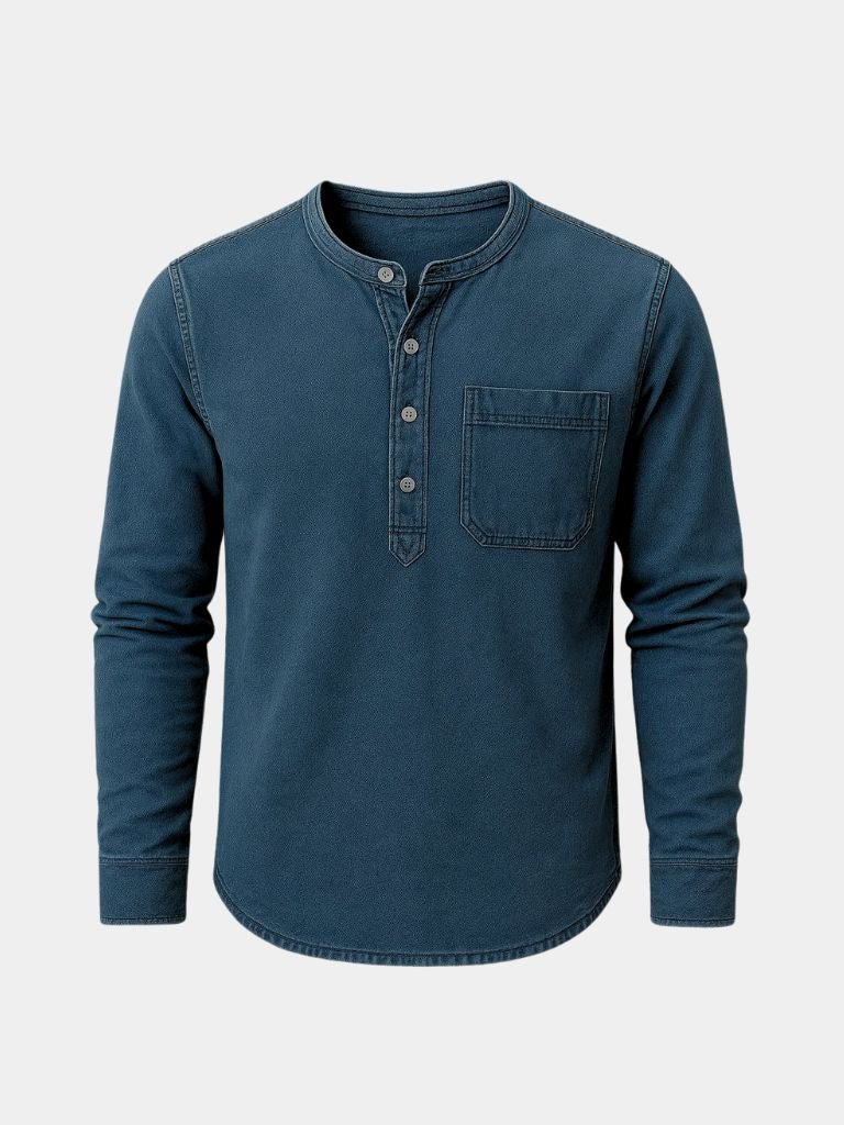 Nash Henley Long Sleeve Shirt – CAAYWORLD CAAYWORLD