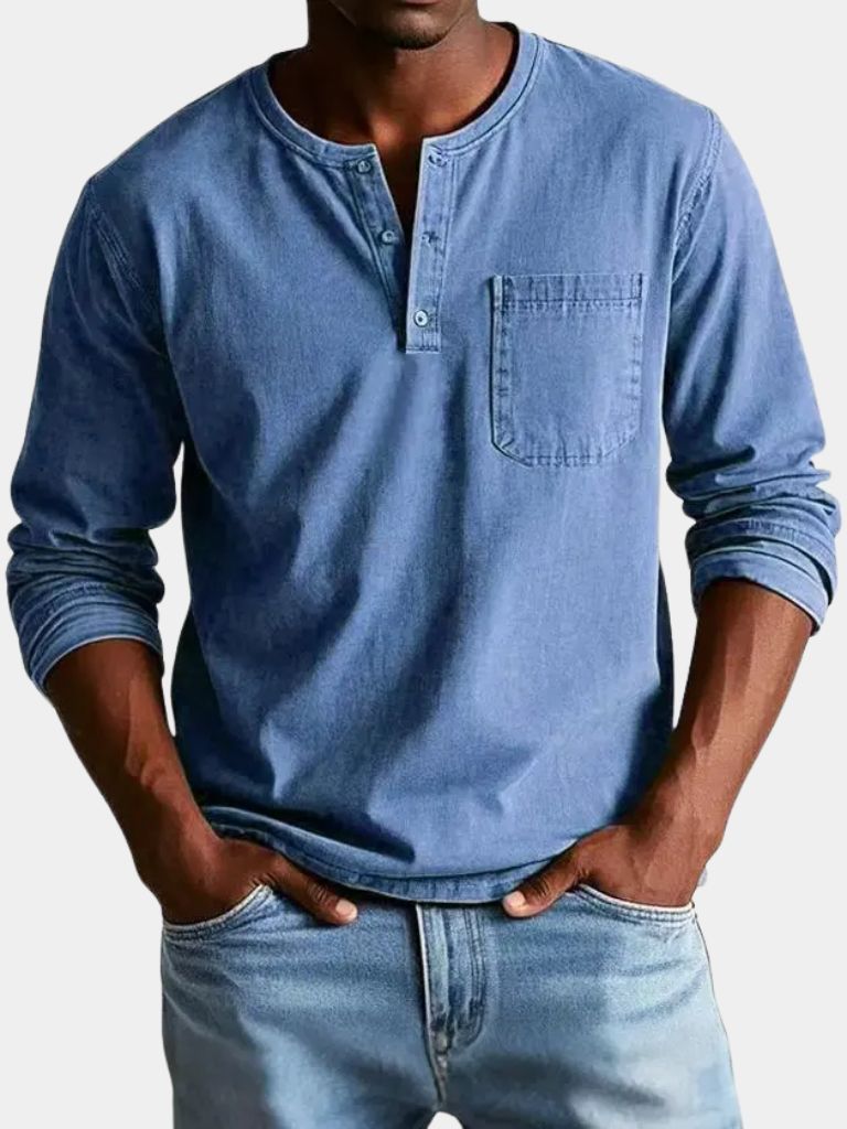 Nash Henley Long Sleeve Shirt – CAAYWORLD CAAYWORLD