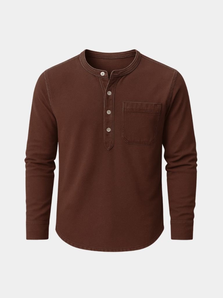 Nash Henley Long Sleeve Shirt – CAAYWORLD CAAYWORLD