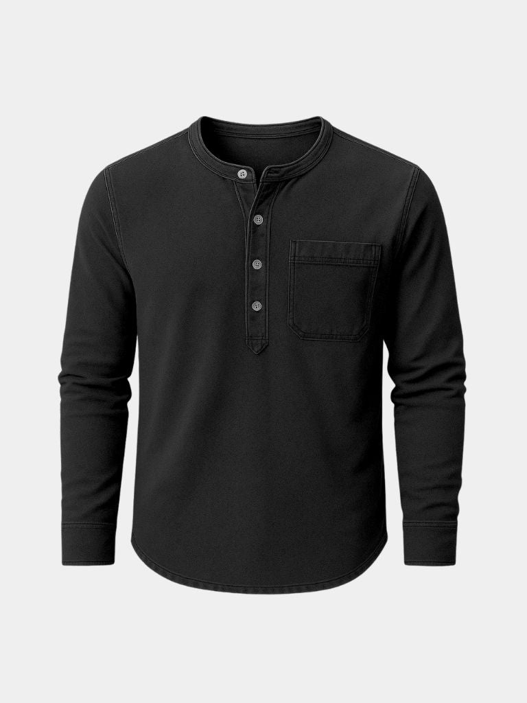 Nash Henley Long Sleeve Shirt – CAAYWORLD CAAYWORLD