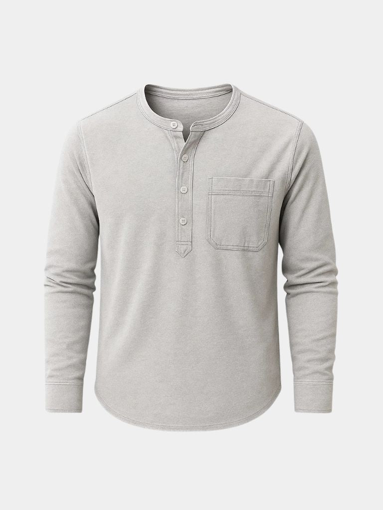 Nash Henley Long Sleeve Shirt – CAAYWORLD CAAYWORLD