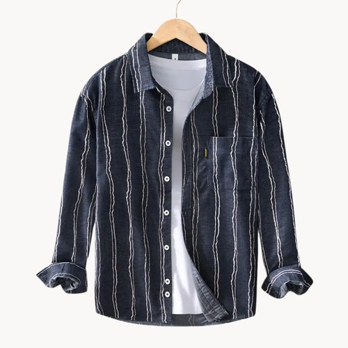 Nautique Striped Button-Up - Shirt CAAYWORLD
