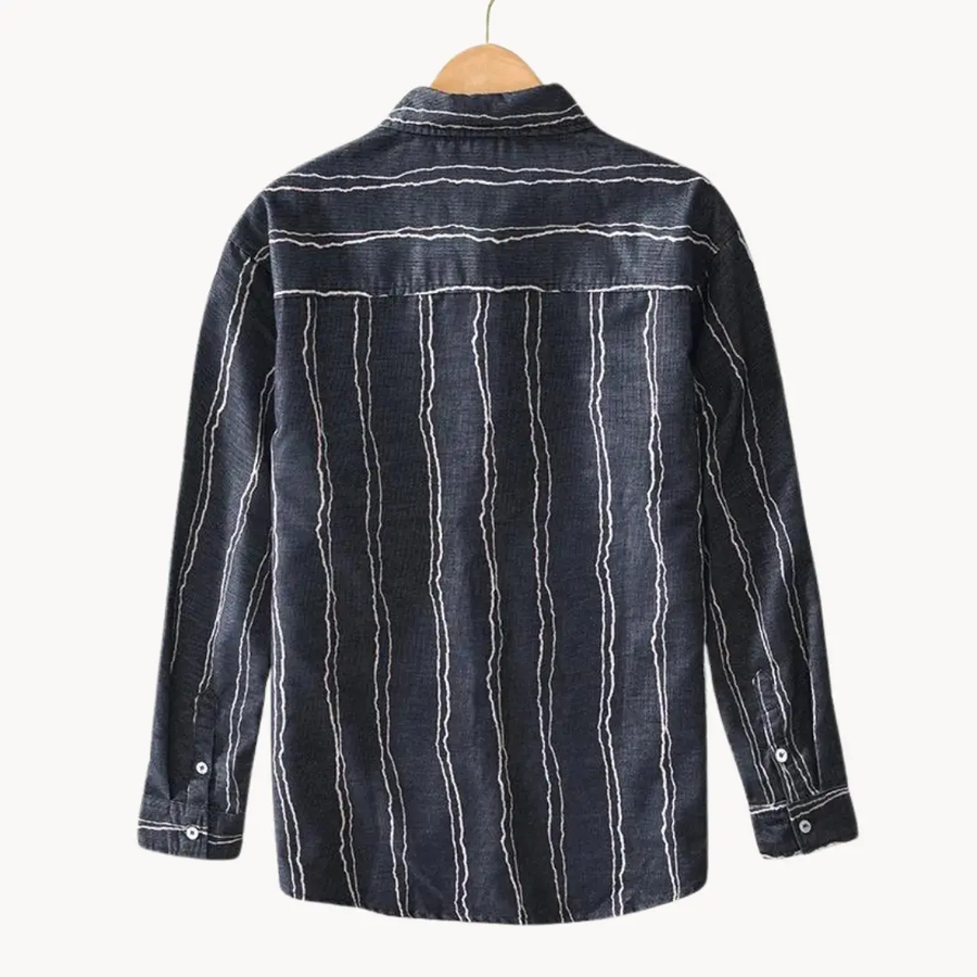 Nautique Striped Button-Up - Shirt CAAYWORLD
