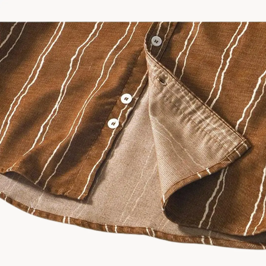 Nautique Striped Button-Up - Shirt CAAYWORLD
