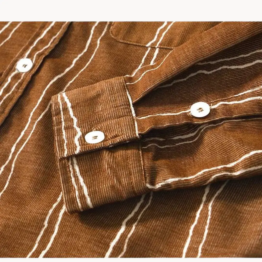 Nautique Striped Button-Up - Shirt CAAYWORLD