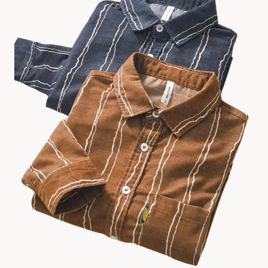 Nautique Striped Button-Up - Shirt CAAYWORLD