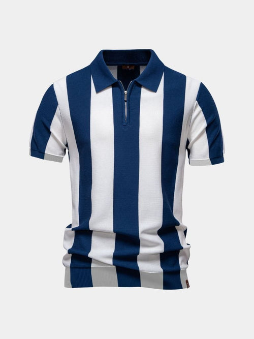 Navy Stripe Polo - CAAYWORLD CAAYWORLD