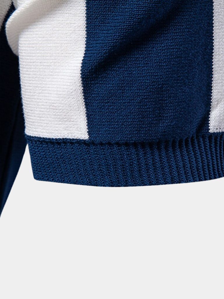Navy Stripe Polo - CAAYWORLD CAAYWORLD