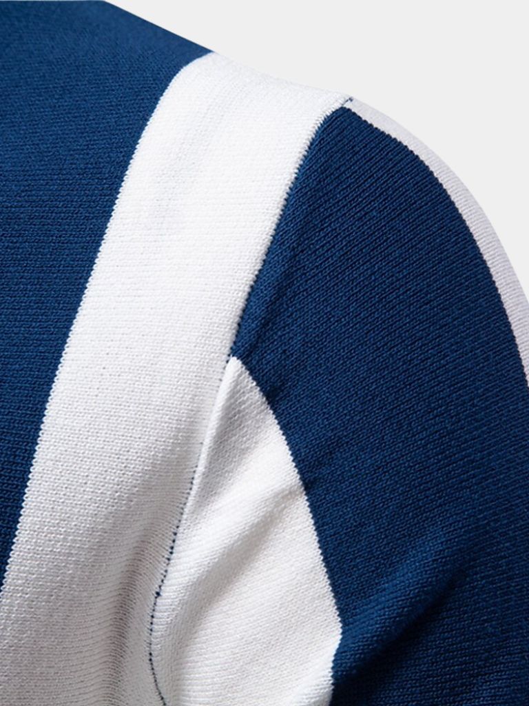 Navy Stripe Polo - CAAYWORLD CAAYWORLD