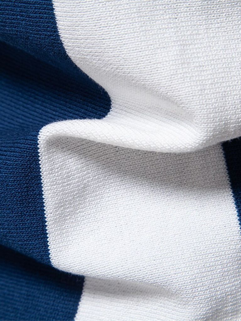 Navy Stripe Polo - CAAYWORLD CAAYWORLD