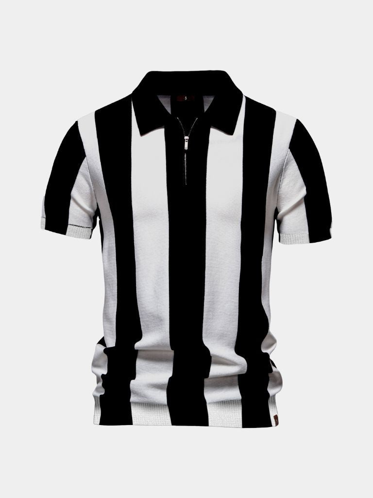 Navy Stripe Polo - CAAYWORLD CAAYWORLD