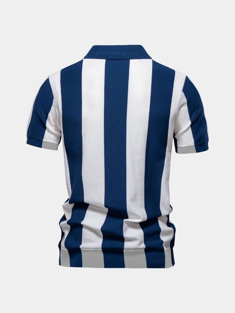 Navy Stripe Polo - CAAYWORLD CAAYWORLD