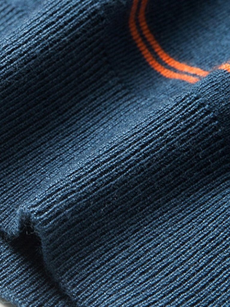 Navy Sunset Striped Polo - CAAYWORLD CAAYWORLD