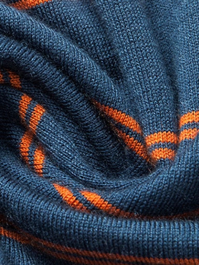 Navy Sunset Striped Polo - CAAYWORLD CAAYWORLD