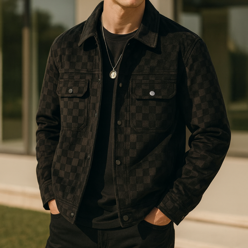 Nico - Checkered Suede Jacket CAAYWORLD MEN