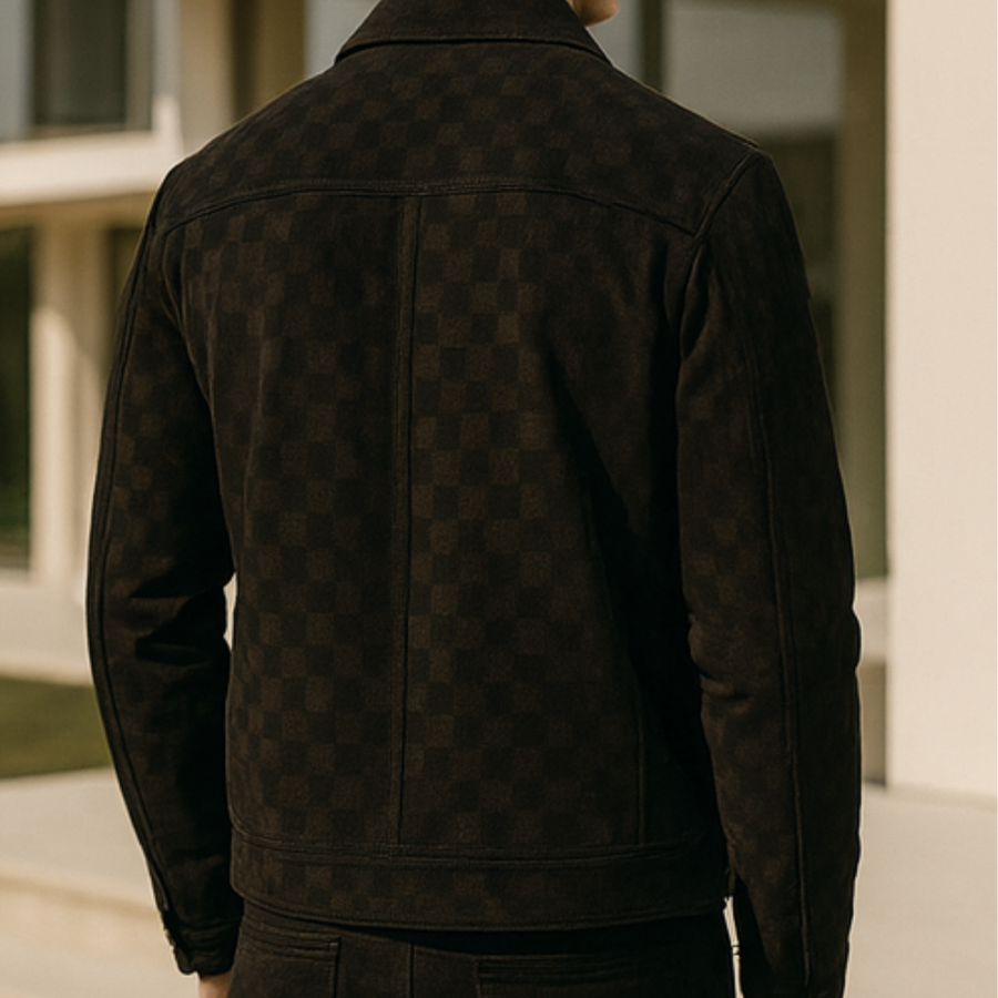Nico - Checkered Suede Jacket CAAYWORLD MEN