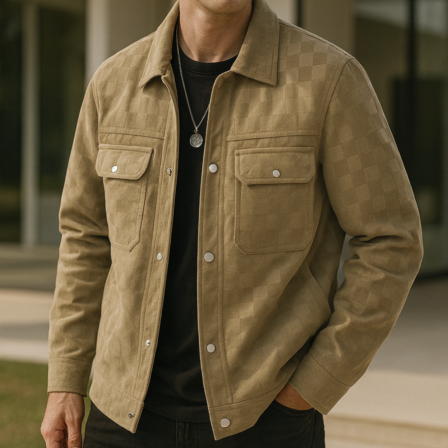 Nico - Checkered Suede Jacket CAAYWORLD MEN