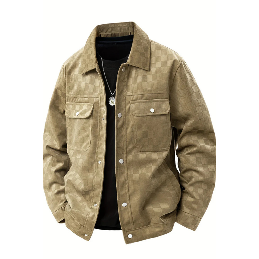 Nico - Checkered Suede Jacket CAAYWORLD MEN
