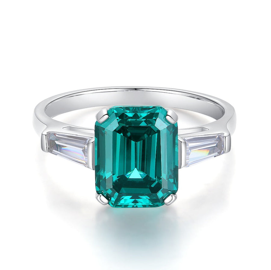 Green Collection Engagement Ring in Sterling Silver Shine of Diamond