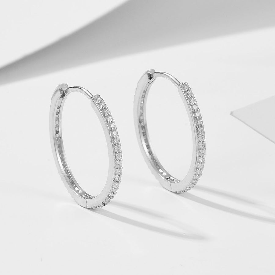 Classic Eternity Sterling Silver Hoop Earrings Carly Jewelry