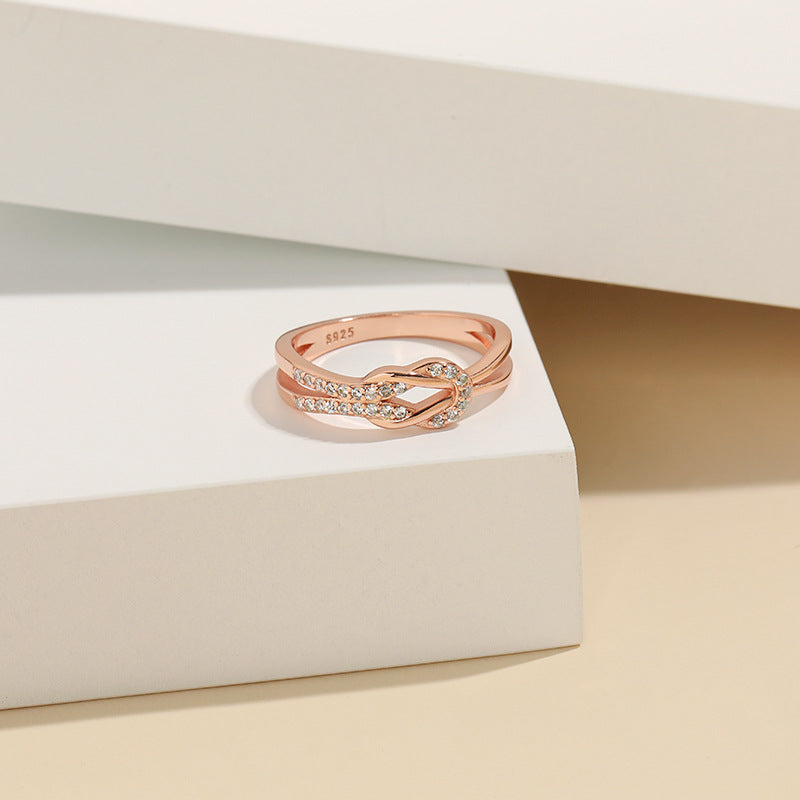 Simple Infinity Sterling Silver Band Shine of Diamond