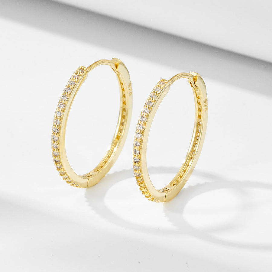 Classic Eternity Sterling Silver Hoop Earrings Carly Jewelry