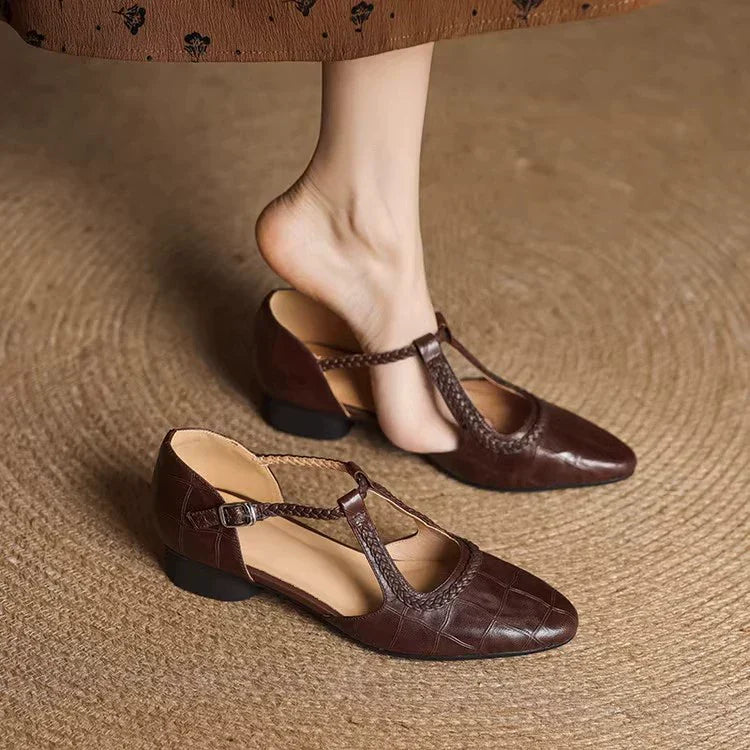 Brielle™ | Retro-Inspired Braided Strap Sandals