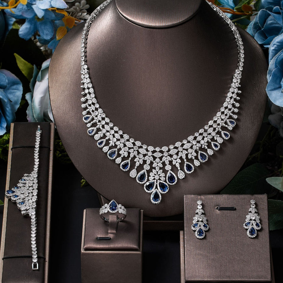 Generous Bride Wedding Accessories 4 Pcs Jewelry Set Shine of Diamond