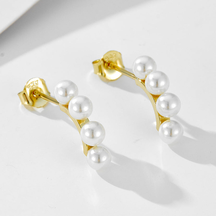 Classic Sterling Silver Pearl Earrings Carly Jewelry