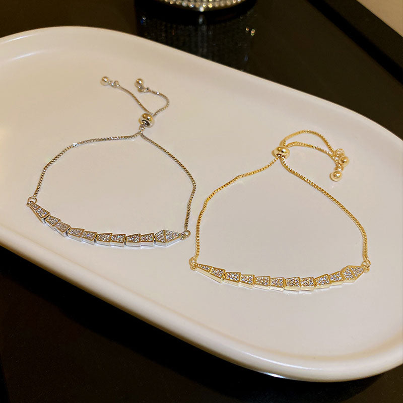 Chic Paved Slider Clasp Fashion Bracelet Dobrilajewelry